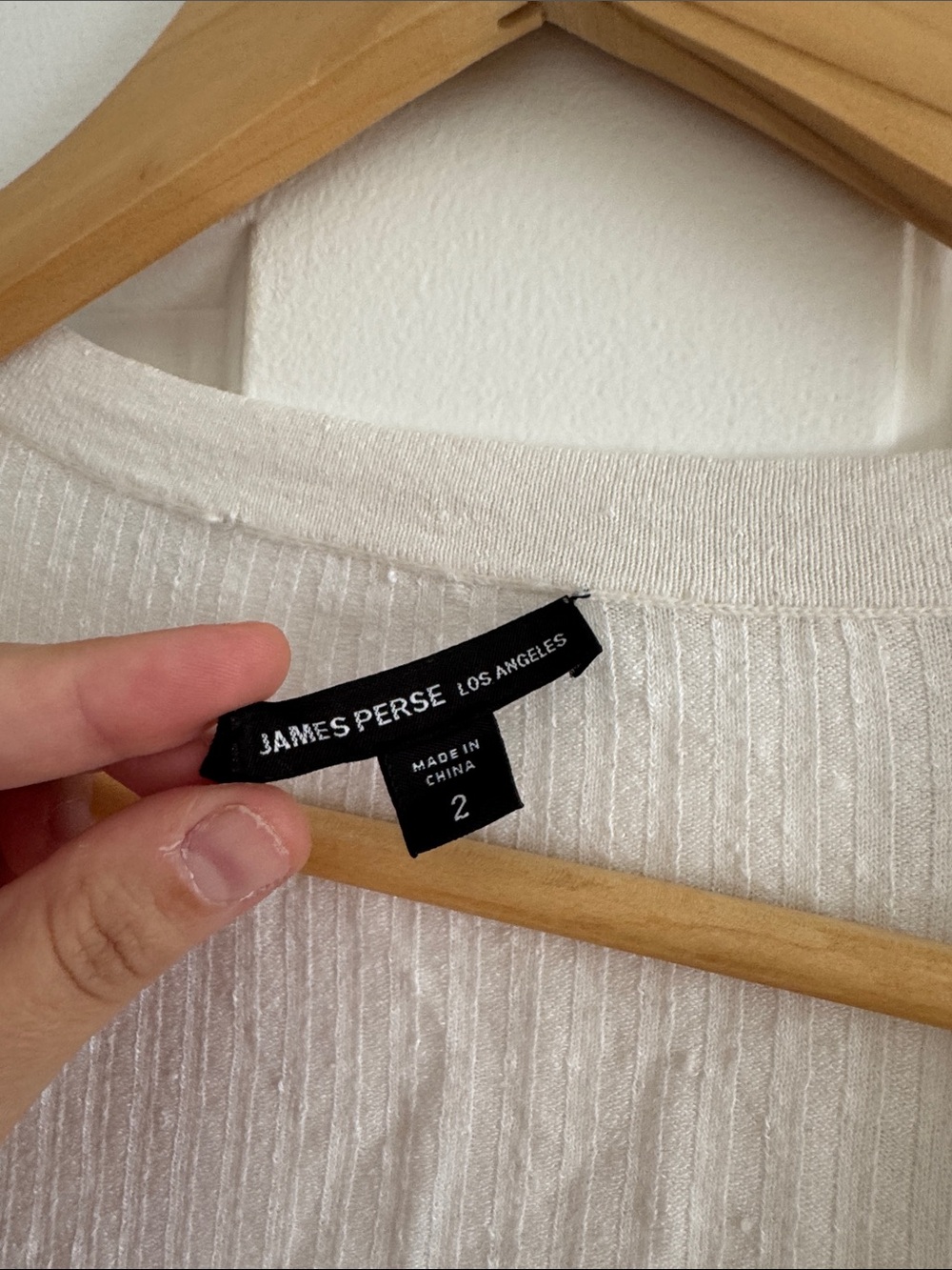James Perse White Ribbed Open-Front Cardigan - Picture 2 of 6